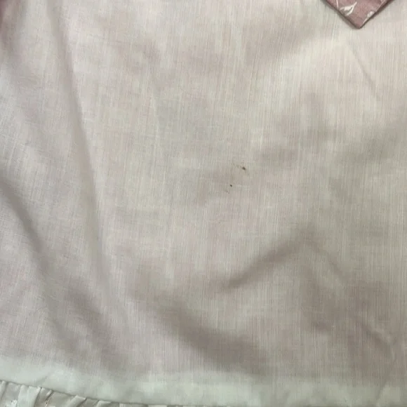 PRELUDE Vintage Pink and White Midi Skirt with Eyelet Hem USA Made Size 13/14 p4 - Picture 7 of 8